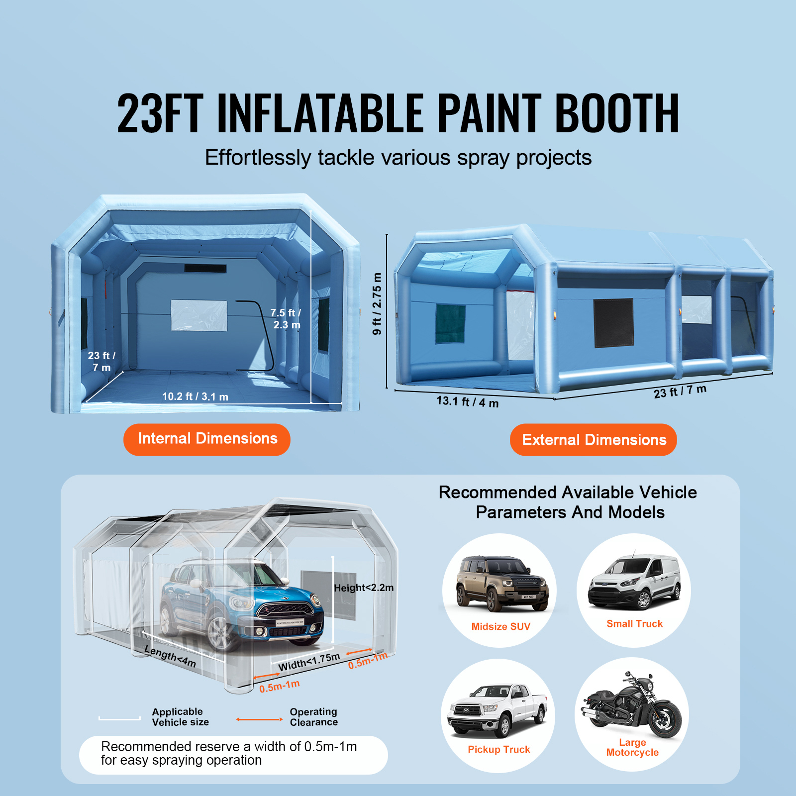 SucceBuy Inflatable Paint Boot - огляд і ціна Inflatable Paint Booth